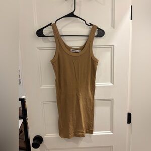 Saint Grace Camel Ribbed Tank Top